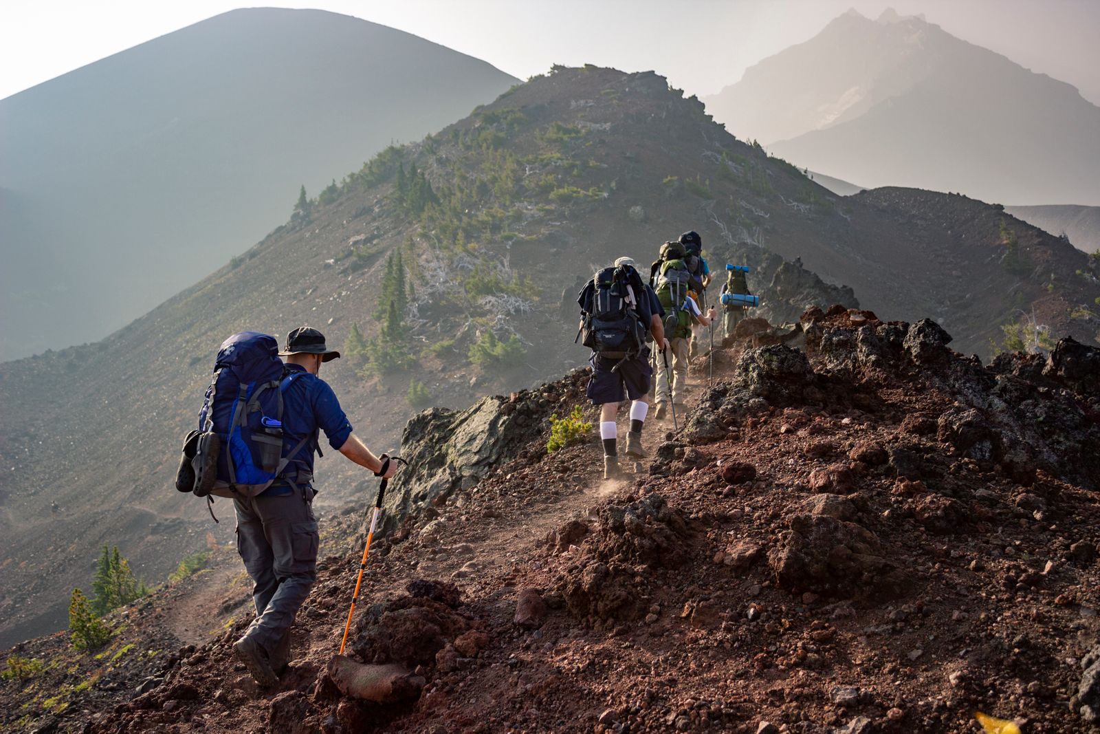 Wanderweg durch Berge
